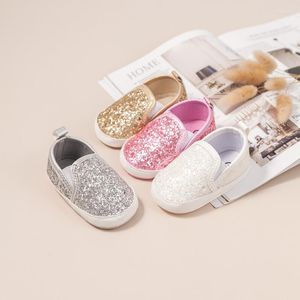 First Walkers Baby Shoes Infant Girls Princess Bling Fashion Cotton Anti-slip Flat Soft-sole Toddler