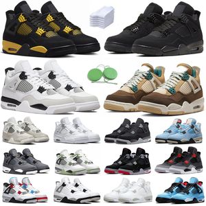 4 Basketball Shoes Men Women 4s Sneaker Military Black Cat Pine Green Seafoam White Oreo Red Thunder Unc Blue Bred Cacao Frozen Moments Mens Trainers Sports Sneakers