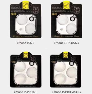 3D HD Temiz Kamera Lens Temperli Cam Çizilmeye Dayanıklı Arka Ekran Koruyucu Tam Kapalı iPhone 15 14 13 13 12 Mini 11 Pro Max Flash Circle ile