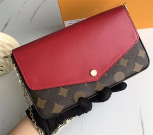 Designer women shoulder bags luxury Felicie handbags highs quality flower letter leather chain crossbody ladies plaid purses