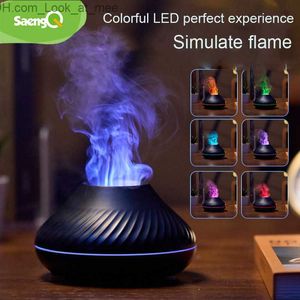 Humidifiers Flame aromatherapy machine Air humidifier Essential oil diffuser perfume diffuser Water replenisher USB small night light home Q230901