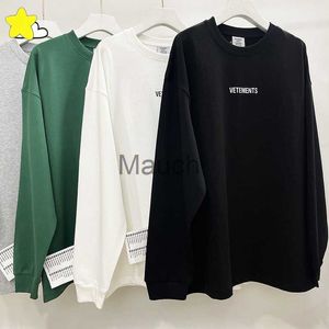 Herren Hoodies Sweatshirts Hip Hop Outside Big Tag Vetements Langarm T-Shirt Männer Frauen 11 B Qualität Bla Grau Grün Weiß VTM T-Shirt Casual Tee J230901