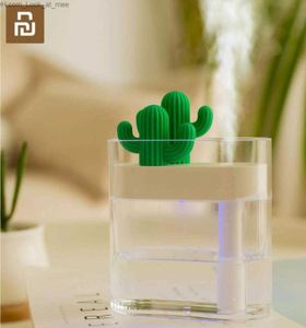 Luftfuktare xiamiyoupin 319 Clear Cactus Ultrasonic luftfuktare 160 ml Färg Ljus USB Luftrenare Anion Mist Maker Water Atomizer Q230901