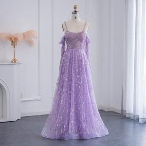Casual Dresses Jancember Fashion Dubai Beaded Lilac Evening Dress For Women Wedding Party Elegant Mint Green Long Sleeve Formal Gowns LSCZ42