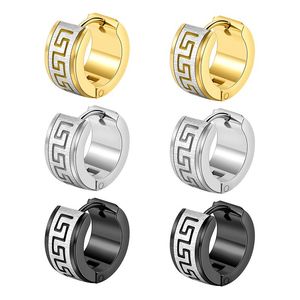 Fashion Cool Men Stainless Steel Huggie Hoop Earrings Casual Jewelry gift 1 piece