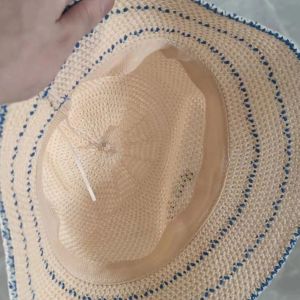 MI U Khaki Striped Fisherman hat Designer Luxury bucket hat Bell shaped Cap