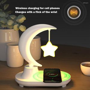 Table Lamps Bluetooth-compatible Moon Star Shaped Night Light Eye Protection Desk Lamp Color Temperature 3000/6500K 2000 MAh Birthday Gifts