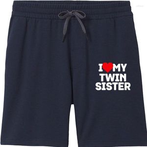 Pantaloncini da uomo I Love My Twin Sister Lovers Day Whacky Prevalent Classic Cotton Mens Tight