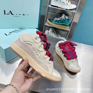 Casual Shoes Lanviin Bread Shoes Thick Sole Lace up Shoes Male Female Couples Moral Training Shoes Casual Sports Skateboarding Shoes lanfang sneakers PC5D