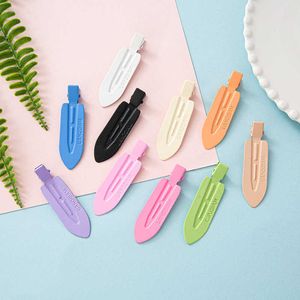 cream diy material baking varnish candy color seamless hair clip frosted duck bill clip one word B clip side