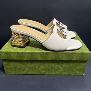 Sandali e pantofole da donna di lusso con tacco alto stilista infradito estivo eleganti sandali femminili maturi taglia 35-41