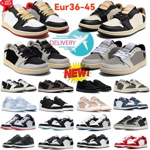 Jumpman 1 scarpe da basket basse 1s Scarpe da ginnastica oliva Reverse Mocha Nero Phantom Shadow Toe Wolf Grigio Vintage Rosa uomo donna scarpe da ginnastica sportive all'aperto 36-45