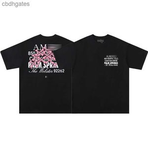 Fluid Short T-Shirt Herren Round Fashion Designer Ink Clothes Neck High Version Splashed Summer Print T-Shirt Amiirii Men's Sleeved Letter Trend A4ts