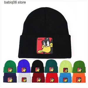 Beanie/Skull Caps Beanie Hat Unisex Hat Keep Warm Daffy Duck Set Head Cap冬の帽子カジュアルビーニーヒップホップニットウィンターハットスキービーニーハットT230731