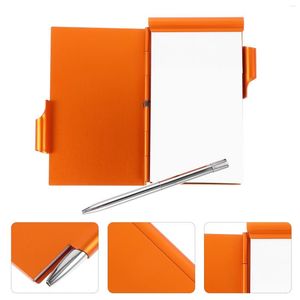 Defter Clamshell Mini Pen Journal Case Küçük Not Defteri Çok Fonksiyonlu Cep Kağıdı Yırtılabilir Memo Sekmesi Ofis