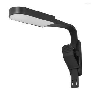 Lâmpadas de mesa Livro Luz USB Leitura recarregável com sensor de contato clipe flexível para na cama