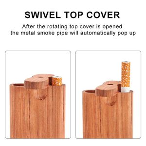 smoke shop Cigarette Solid Wood Case Smoking Set with Ceramic Pipe Cleaning Smoking Accessories