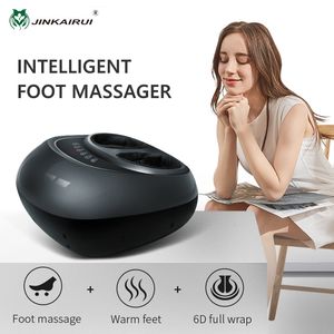 Massageador de pés Máquina de massagem elétrica Terapia de aquecimento infravermelho Shiatsu Amassar Compressão de ar Cuidados de saúde Antistress Dom doméstico 230831
