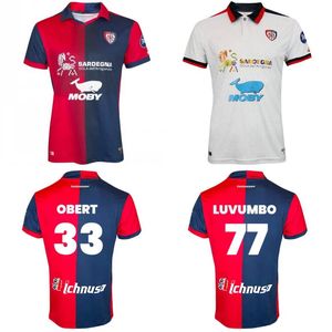 2023/24 Cagliari Calcio Soccer Jerseys 2024 Nandez Lapadula Viola Luvumbo Uniform Mens Deiola Zappa Pavoletti Obert Football Shirts
