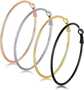 Stainless Steel Hoop Earring for Women Girls 16 pairs Hypoallergenic Loop Earrings Set Gold Silver Plated Dangling Earring Jewelry Trendy Female Gift For Women