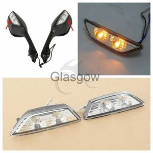 Motorcycle Mirrors Motorcycle Rearview Mirrors Turn Signal Lights For Kawasaki Ninja ZX10R 20112015 2014 2013 x0901