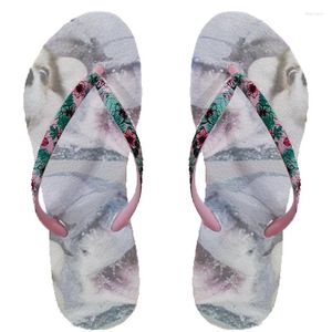 Slippers Flip Flops Custom Patterns Colors Женские летние сандалии 2023 Retro Women for Casual Shoes Flat Sandal