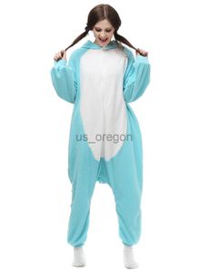 Домашняя одежда Слон Женский Животный Боди для взрослых пижамы с длинным рукавом полярное флисо