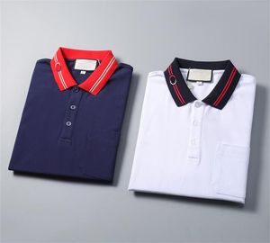 2023 camisa polo de tricô masculina outono lapela camisola de manga curta listrado contraste camisa grande meia manga.