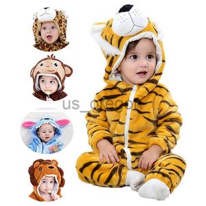 Ana Sayfa Giyim 23y Unisexbaby Hayvan Onesie Kostüm Karikatür Hayvan Kıyafeti Homewear Baby Oneepiece Romper Romper Sıcak ve Sevimli Pijama X0902