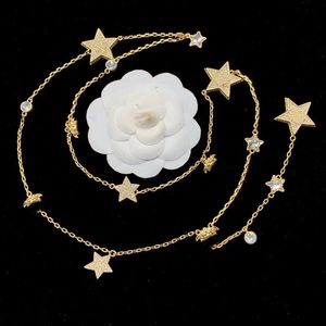 Jewelry Necklaces white Plated 925 Silver Graduated Luxury Brand Designers Letters Geometric Famous Women Round Crystal Rhinestone Gold YiLiYa 6545