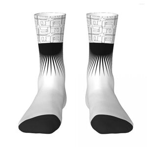 Men's Socks Letter Symbol Adult Text Retro Decoration Geometry Abstraction Profiled Background Classical Lines Unisex