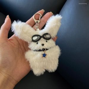 Portachiavi Pilota Animale a pelo lungo Bambole carine Portachiavi Borsa Nicchia Chiavi di peluche Catena Zaino Ciondolo per regalo festa di compleanno