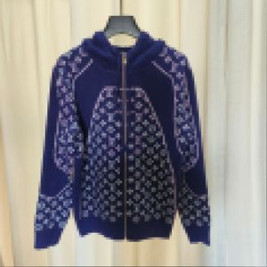 2023 Blue/Black Letter Print Women's Cardigan Brand samma stil Kvinntröjor DH038