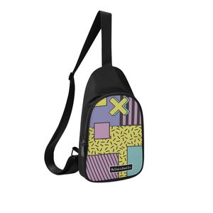 DIY Custom Men 's Chest Bags 여성 어깨 가방 가슴 가방 보라색 개인화 된 독점 커플 선물 여행 학생 31994의 아름다운 생산