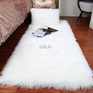 Plush Sheepskin Rugs for Bedroom Soft Carpet Room Long Hair Bedside Mat Floor Hairy White Rugs Living Room Fur Kids Carpets HKD230901