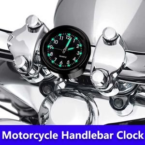 Carro nova motocicleta relógio de bicicleta cromo à prova dwaterproof água motorhandlebar montar relógio quartzo alumínio luminoso motoraccessori atacado