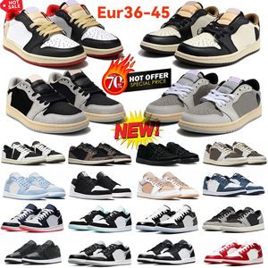 2024 New Jumpman 1 scarpe da basket basse 1s Scarpe da ginnastica oliva Reverse Mocha Nero Phantom Shadow Toe Wolf Grigio Vintage Rosa uomo donna scarpe da ginnastica sportive all'aperto