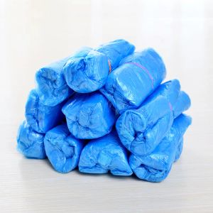 100Pcs Disposable Shoe shoes Covers Disposable Plastic Thick Outdoor Rainy Day Carpet Cleaning Shoe Cover Blue Waterproof Shoe Covers Wholesale