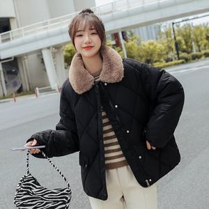 Kvinnors dike rockar vinter lös överdimensionerad kappa kvinnliga tjocka varma kläder kvinnor avslappnad koreansk modejacka 2023