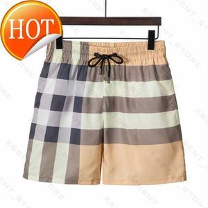 Burbery xadrez shorts dos homens verão moda burbrery calças de praia designer placa nadar curto ginásio malha esportiva secagem rápida banho 333a