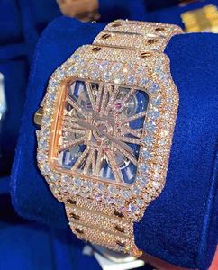 Wristwatch D66 Fudicury Mens Watch 4130 Movement Watch for Men 3255 Montre de Luxe Mosang Stone Iced VVS1 GIA Watch Watchs Wristwatchntntacdwyalz4i