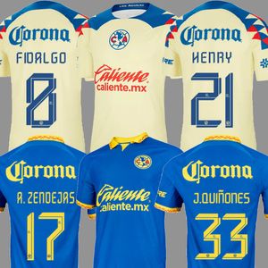 23 24 Club America Soccer Jerseys Liga MX Henry J.Quinones D.Valdes 3rd A.Zendejas Fidalgo 2024 Home fora Terceiros fãs de Maillot Slim Player versão de futebol camisas de futebol