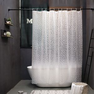 Tende da doccia Tenda da doccia impermeabile EVA Tende da bagno a prova di muffa 3D Ciottoli Traslucidi Tende divisorie per vasca da bagno con ganci 230831