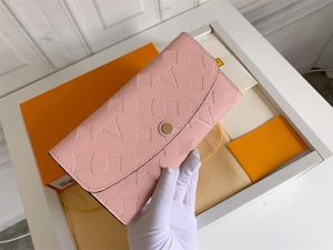 2023 Designer-Geldbörsen Luxus-Umschlag Geldbörse Herren Damen Clutch Qualität geprägte Blume Reißverschluss Münze Geldbörsen Kartenhalter Box Staubbeutel