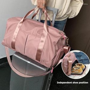 Borse portaoggetti Borsa da viaggio Borsa sportiva da esterno in nylon impermeabile per palestra Uomo Donna Allenamento Fitness Tappetino per yoga Borsa sportiva con scomparto per scarpe