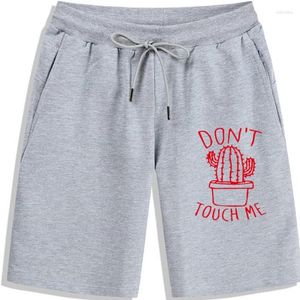 Herr shorts dong't touch me grafisk nyhet roliga män brev tryck bomull hip hop estetik lös streetwear