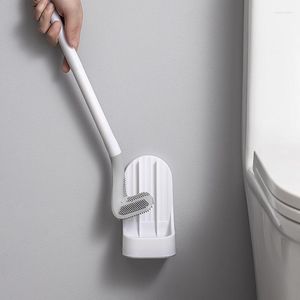 Bath Accessory Set Golf Toilet Brush And Drying Holder Silicone Bristle For Bathroom Storage Organization Cleaning Tool WC Accessories