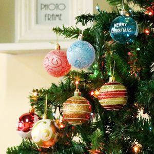 Altre forniture per feste per eventi 3 cm-24 cm Colore multiplo Ornamento per albero di pino di Natale Rosso Ornamento a sfera blu navy 12 pezzi-24 pezzi Lotto 230831