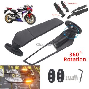 Motorcycle Mirrors For Honda CBR650R F CBR1000RR CBR600RR CBR 250R 300R 400RR 500R Motorcycle Mirror Modified Wind Wing Rotating Rearview Mirror x0901