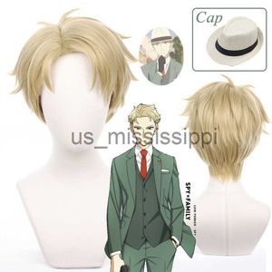 Cosplay peruki anime szpieg x rodzina loid fałszer cosplay peruka lekka blond krótkie odporne na ciepło włosy Anya fałszerki peruki peruki czapkę x0901